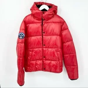 Superdry Jackets Coats Superdry High Shine Toya Red Puffer